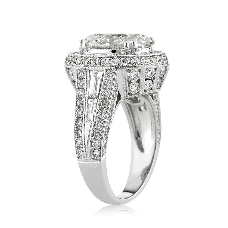 5.72ct Oval Cut Diamond Engagement Ring
