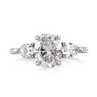 2.26ct Oval Cut Diamond Three-Stone Engagement Ring