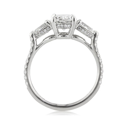 2.26ct Oval Cut Diamond Three-Stone Engagement Ring