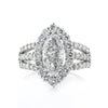 3.28ct Marquise Cut Diamond Engagement Ring
