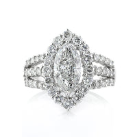 3.28ct Marquise Cut Diamond Engagement Ring