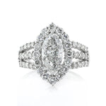 3.28ct Marquise Cut Diamond Engagement Ring