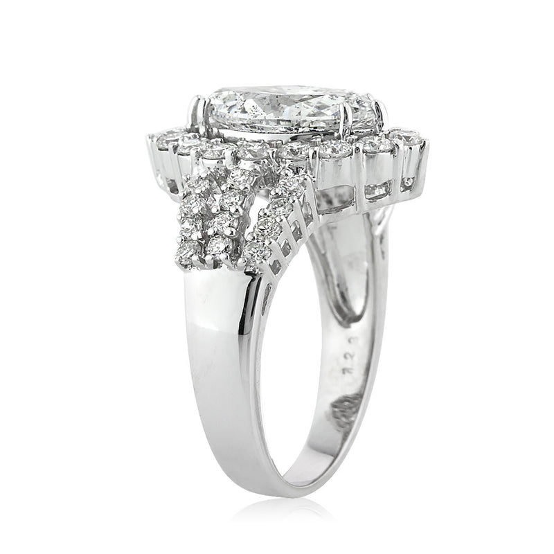 3.28ct Marquise Cut Diamond Engagement Ring