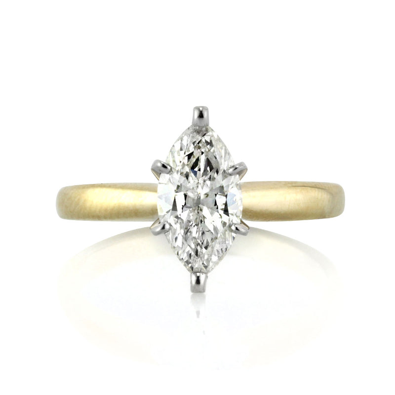 1.37ct Marquise Cut Diamond Solitaire Engagement Ring