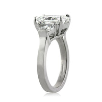 4.83ct Radiant Cut Diamond Three-Stone Engagement Ring
