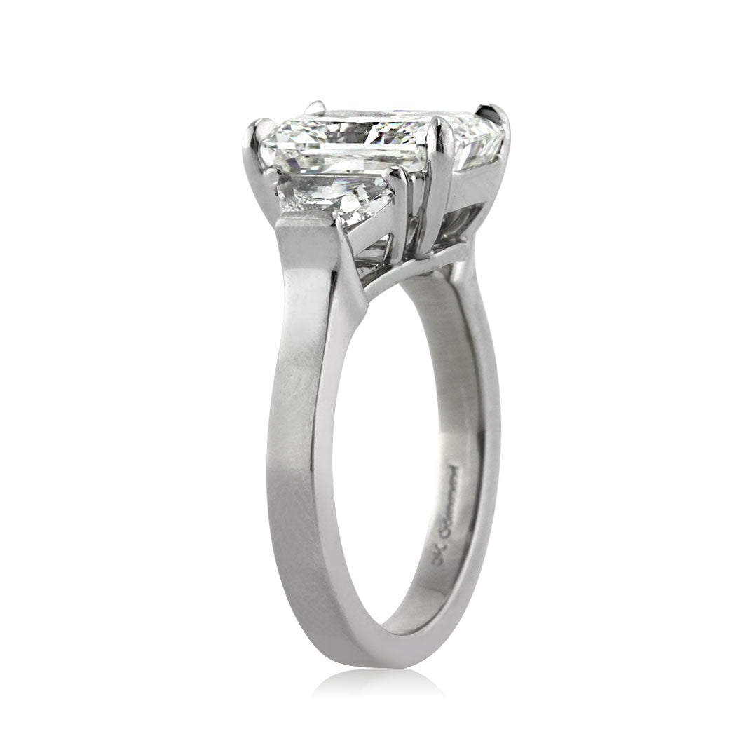 4.83ct Radiant Cut Diamond Three-Stone Engagement Ring