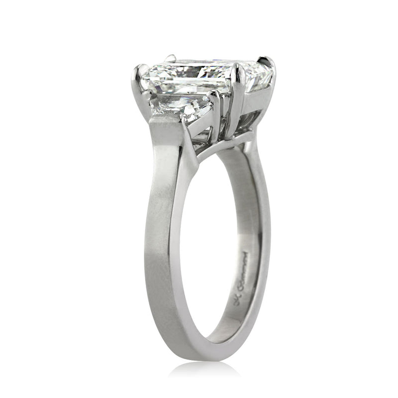 4.83ct Radiant Cut Diamond Three-Stone Engagement Ring