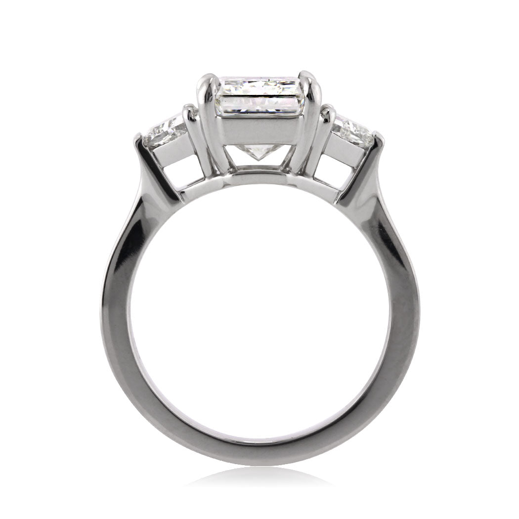 4.83ct Radiant Cut Diamond Three-Stone Engagement Ring