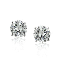 2.02ct Round Brilliant Cut Diamond Stud Earrings