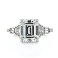 4.48ct Emerald Cut Diamond Engagement Ring