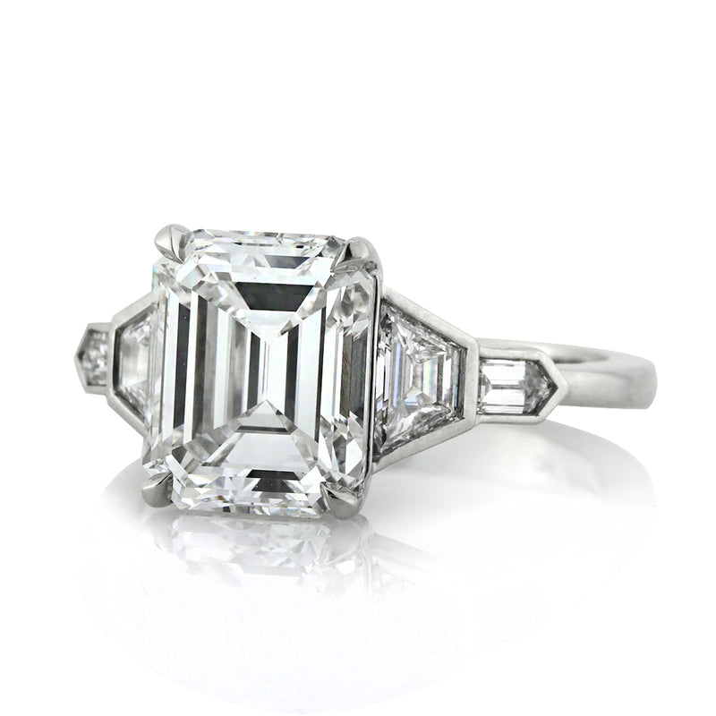 4.48ct Emerald Cut Diamond Engagement Ring