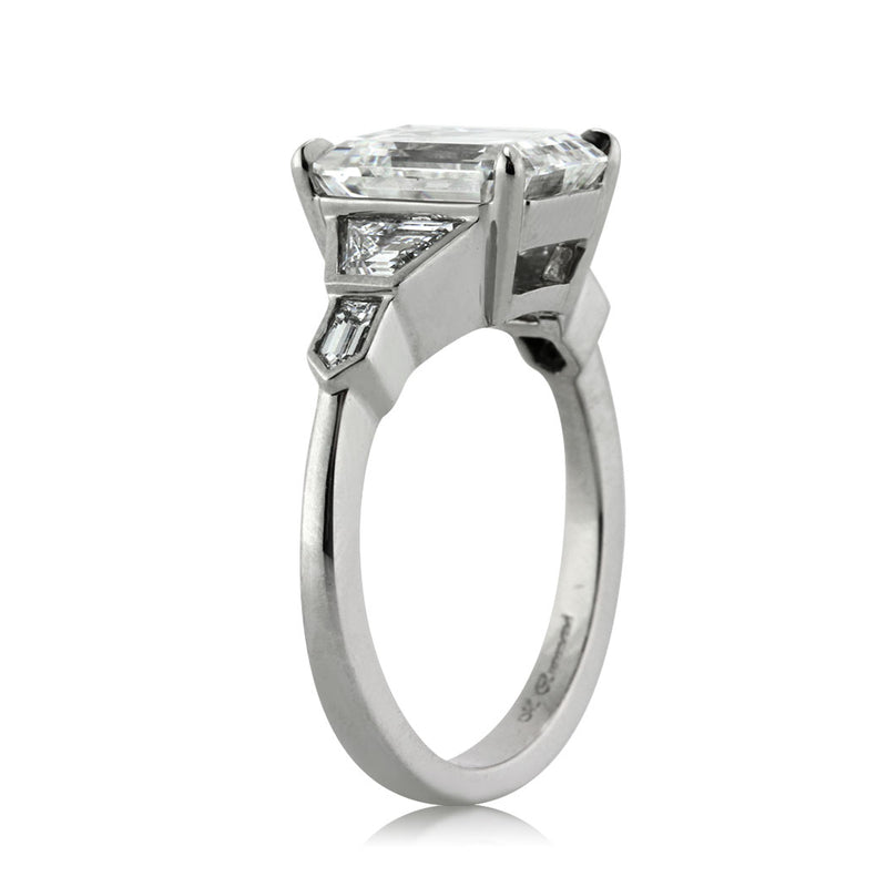4.48ct Emerald Cut Diamond Engagement Ring
