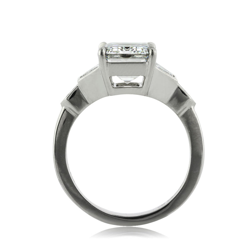 4.48ct Emerald Cut Diamond Engagement Ring
