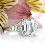 4.48ct Emerald Cut Diamond Engagement Ring