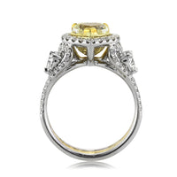 2.00ct Fancy Yellow Heart Shaped Diamond Engagement Ring
