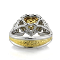 2.00ct Fancy Yellow Heart Shaped Diamond Engagement Ring