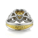 2.00ct Fancy Yellow Heart Shaped Diamond Engagement Ring