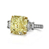 7.58ct Fancy Yellow Radiant Cut Diamond Engagement Ring