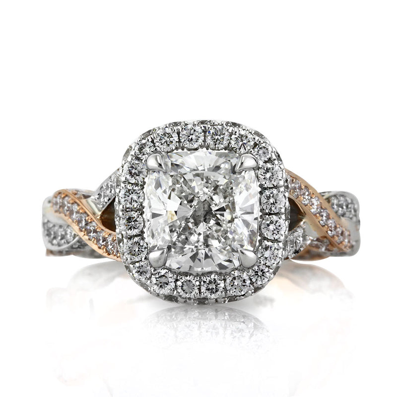 3.35ct Cushion Cut Diamond Engagement Ring