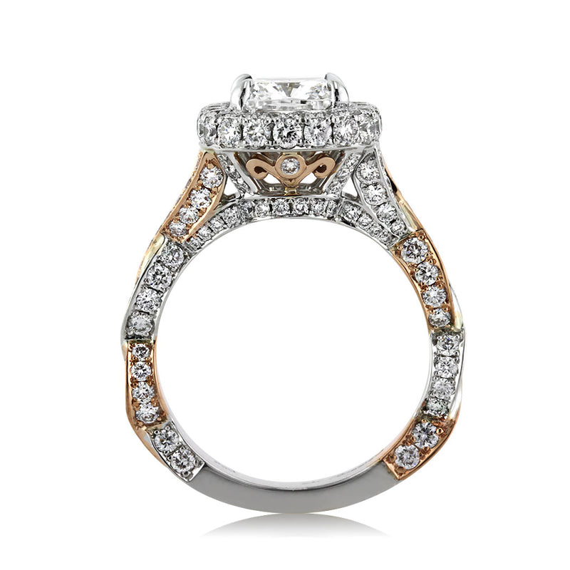 3.35ct Cushion Cut Diamond Engagement Ring