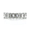 2.20ct Emerald Cut Diamond Wedding Band in 18k White Gold