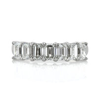 2.20ct Emerald Cut Diamond Wedding Band in 18k White Gold