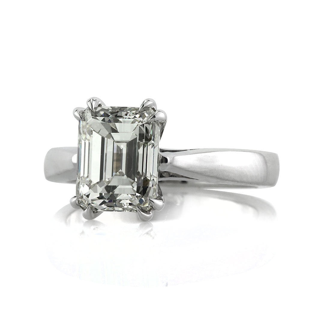 3.01ct Emerald Cut Diamond Solitaire Engagement Ring