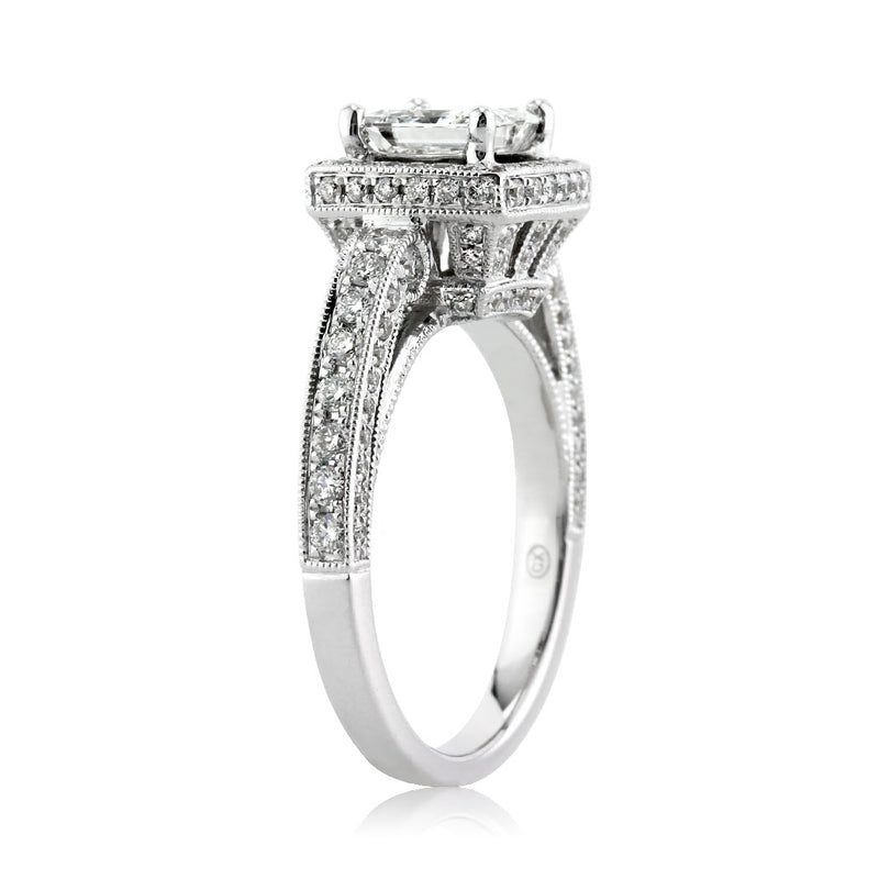 1.86ct Princess Cut Diamond Engagement Ring