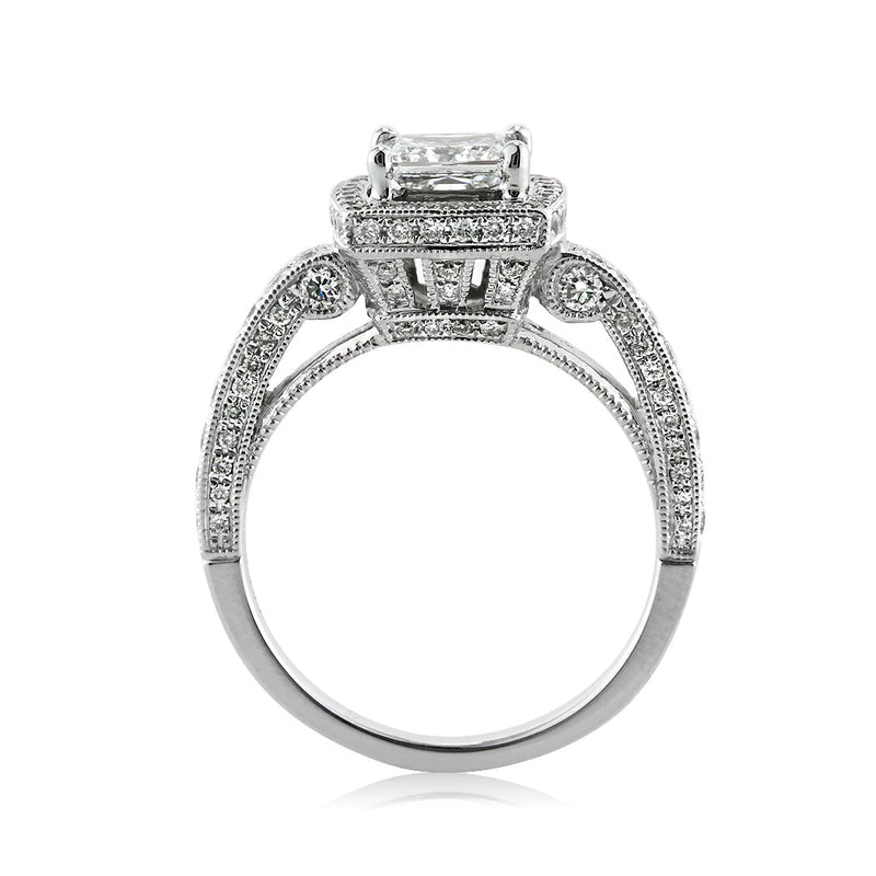 1.86ct Princess Cut Diamond Engagement Ring