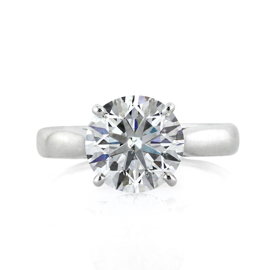 2.59ct Round Brilliant Cut Diamond Solitaire Engagement Ring