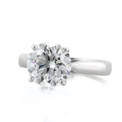 2.59ct Round Brilliant Cut Diamond Solitaire Engagement Ring
