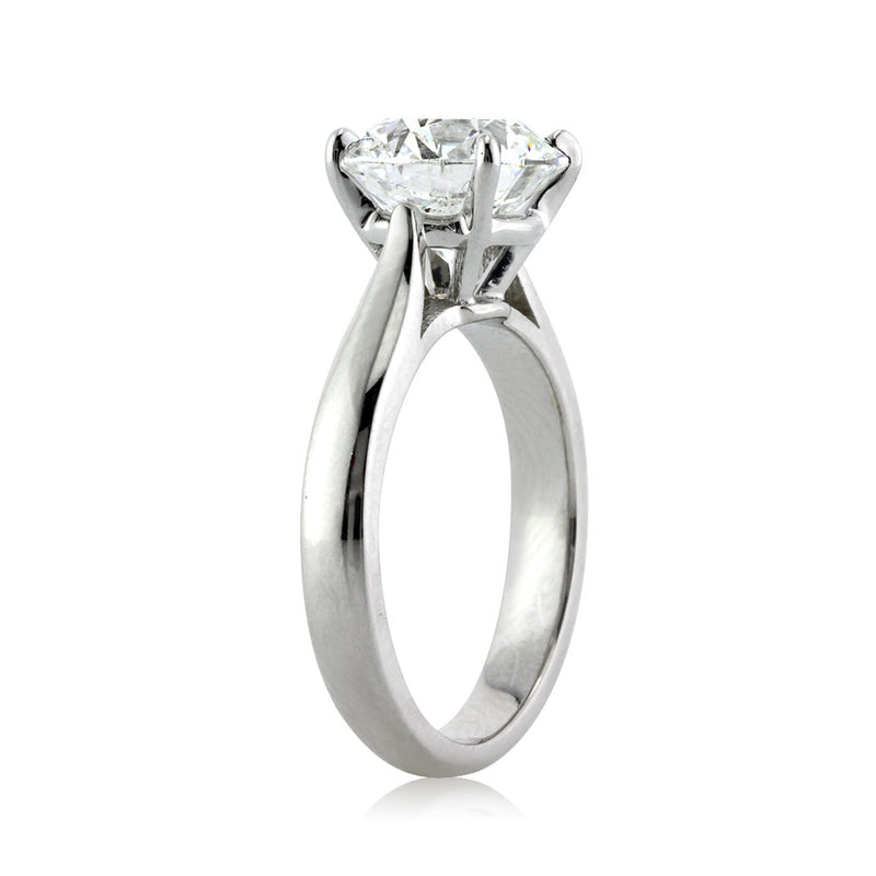2.59ct Round Brilliant Cut Diamond Solitaire Engagement Ring
