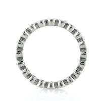 1.00ct Round Brilliant Cut Diamond Bezel Eternity Band in 18k White Gold