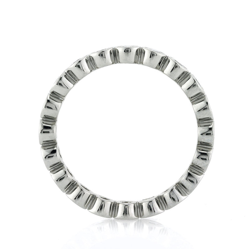 1.00ct Round Brilliant Cut Diamond Bezel Eternity Band in 18k White Gold