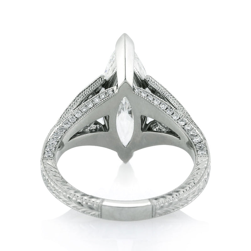 3.86ct Marquise Cut Diamond Engagement Ring