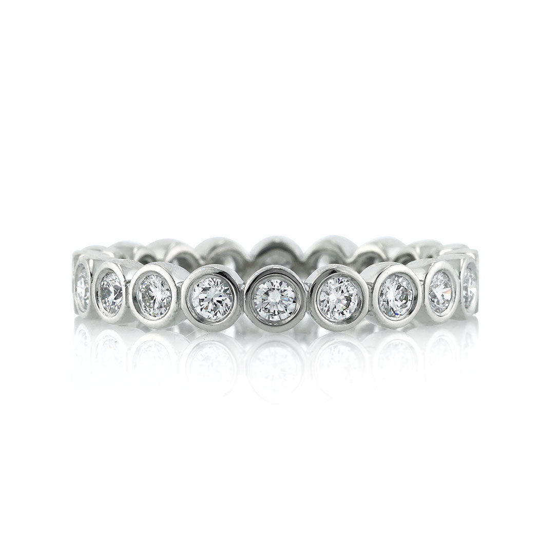 1.00ct Round Brilliant Cut Diamond Bezel Eternity Band in Platinum