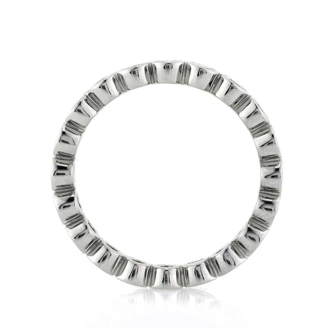 1.00ct Round Brilliant Cut Diamond Bezel Eternity Band in Platinum