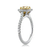 1.74ct Fancy Light Yellow Old European Cut Diamond Engagement Ring
