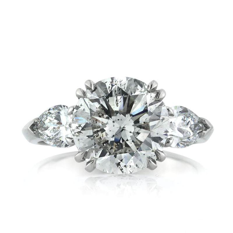 4.15ct Round Brilliant Cut Diamond Three-Stone Engagement Ring