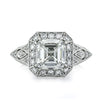 3.34ct Asscher Cut Diamond Engagement Ring