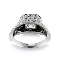 3.34ct Asscher Cut Diamond Engagement Ring