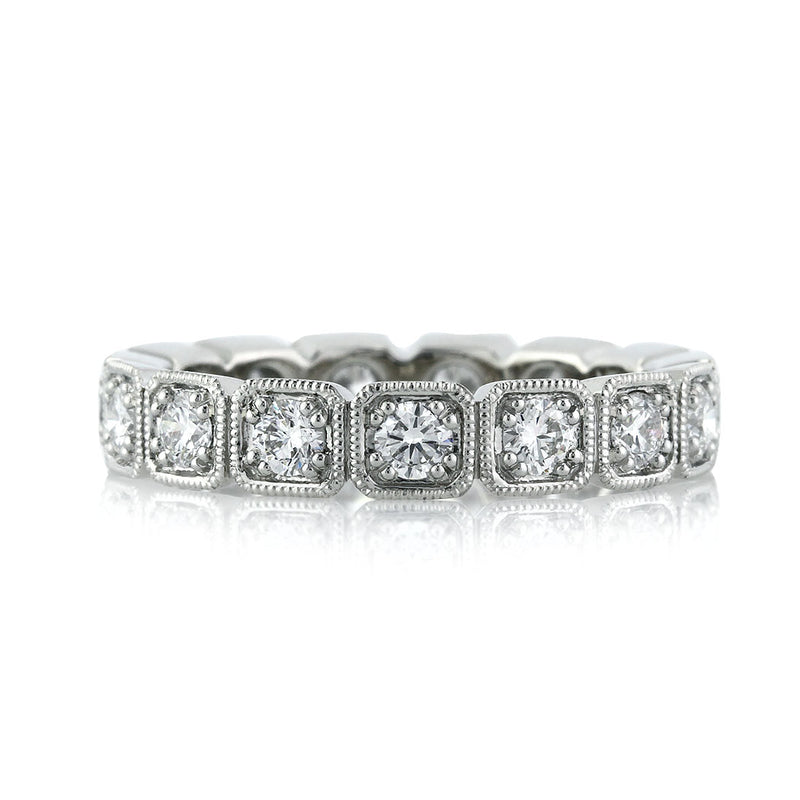 1.20ct Round Brilliant Cut Diamond Eternity Band in Platinum