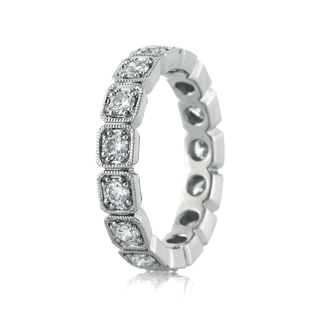 1.20ct Round Brilliant Cut Diamond Eternity Band in Platinum