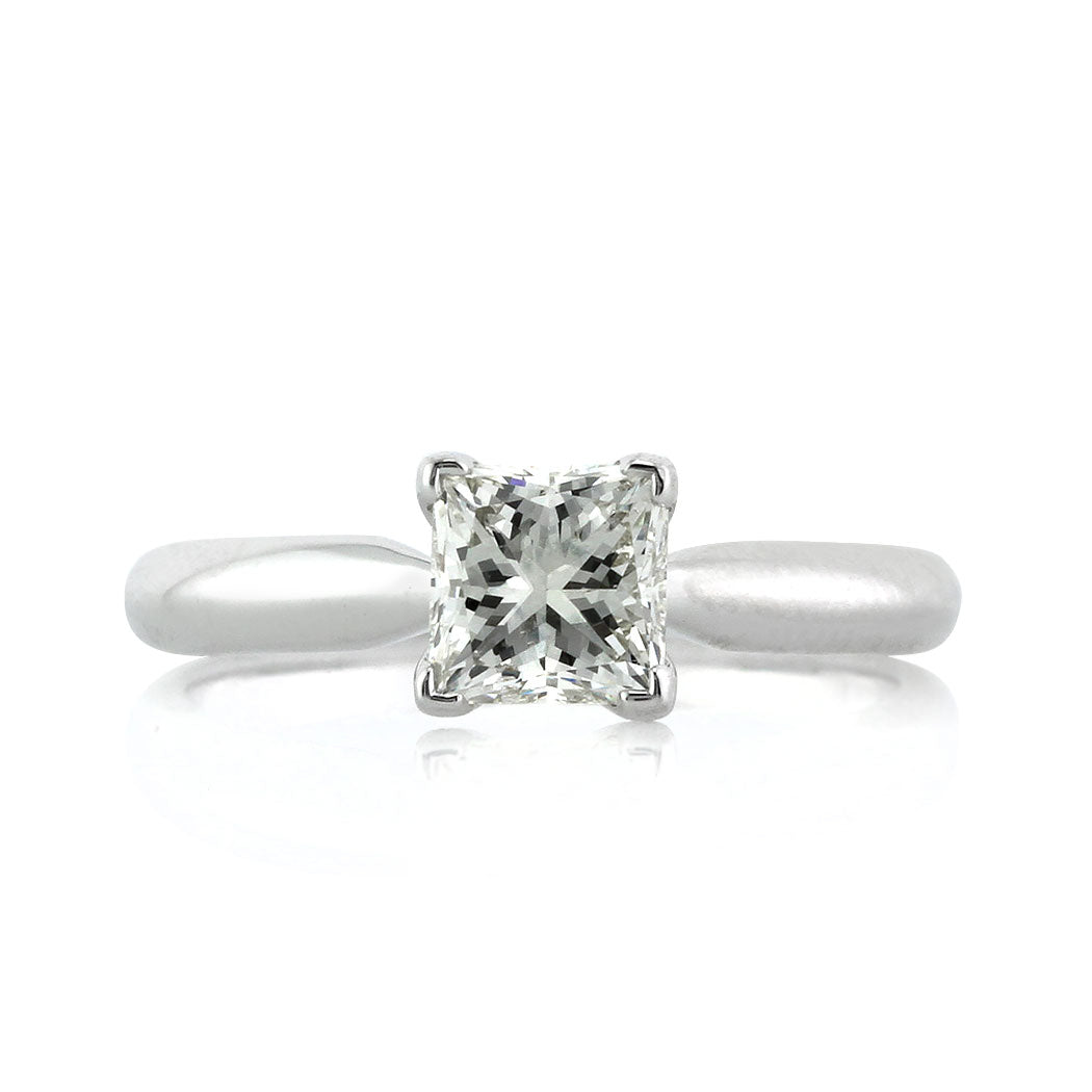 1.00ct Princess Cut Diamond Solitaire Engagement Ring