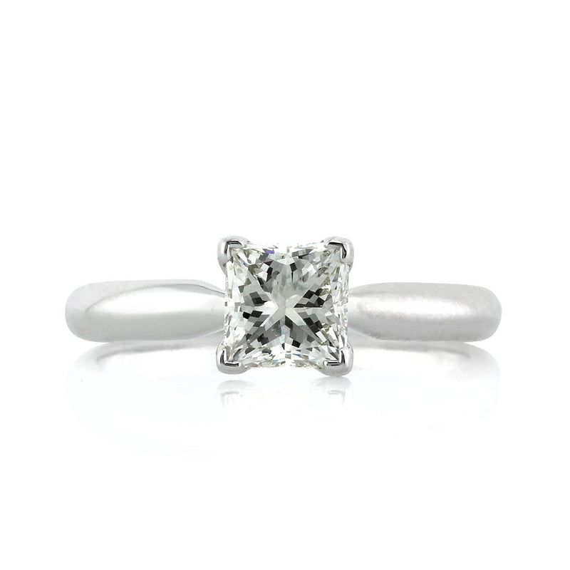 1.00ct Princess Cut Diamond Solitaire Engagement Ring