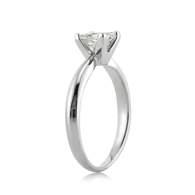 1.00ct Princess Cut Diamond Solitaire Engagement Ring