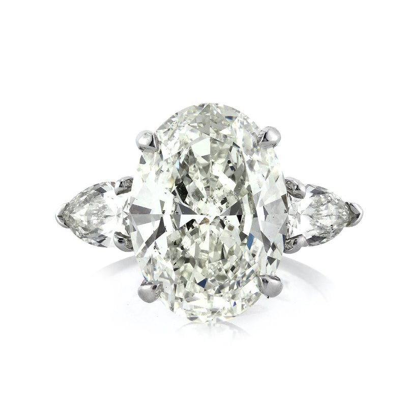 5.83ct Oval Cut Diamond Three-Stone Engagement Ring