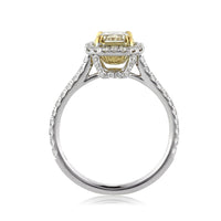 1.76ct Fancy Yellow Radiant Cut Diamond Engagement Ring