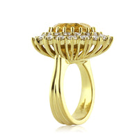 16.79ctw Natural Yellow Sapphire and Diamond Ring