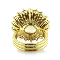 16.79ctw Natural Yellow Sapphire and Diamond Ring
